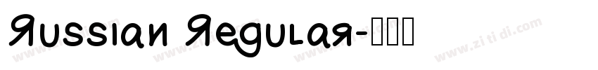 Russian Regular字体转换